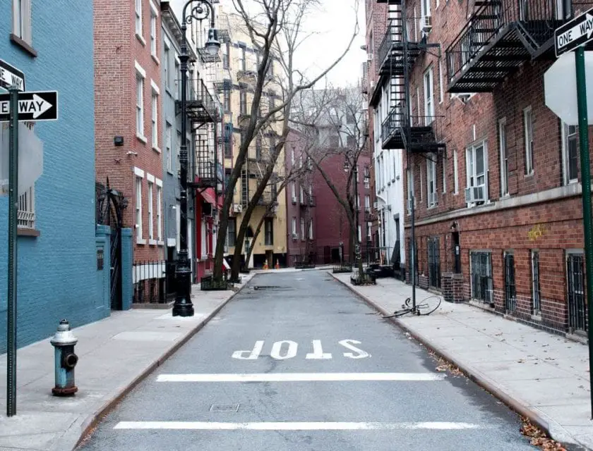 Viertel in New York Manhattan Straße 