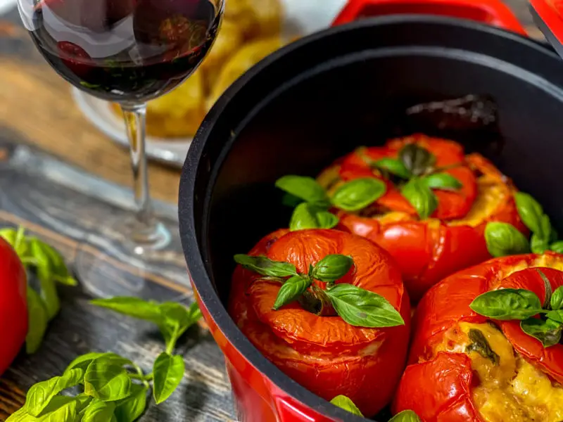 Vegetarische gefüllte Tomaten – Tomates farcies aus Frankreich